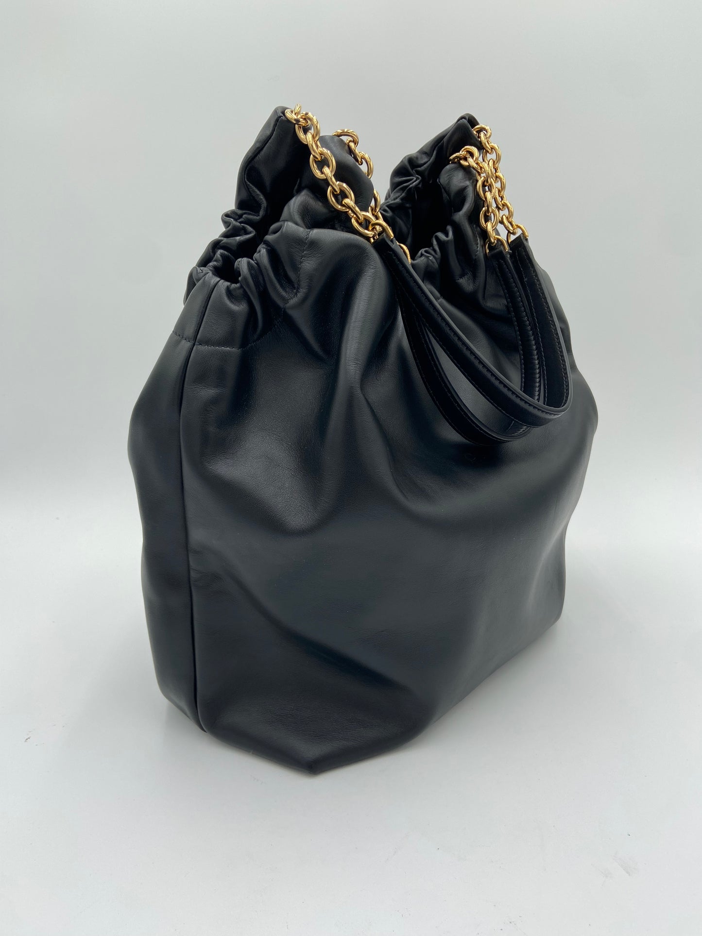 Demellier The Miami Black Leather Shoulder Bag