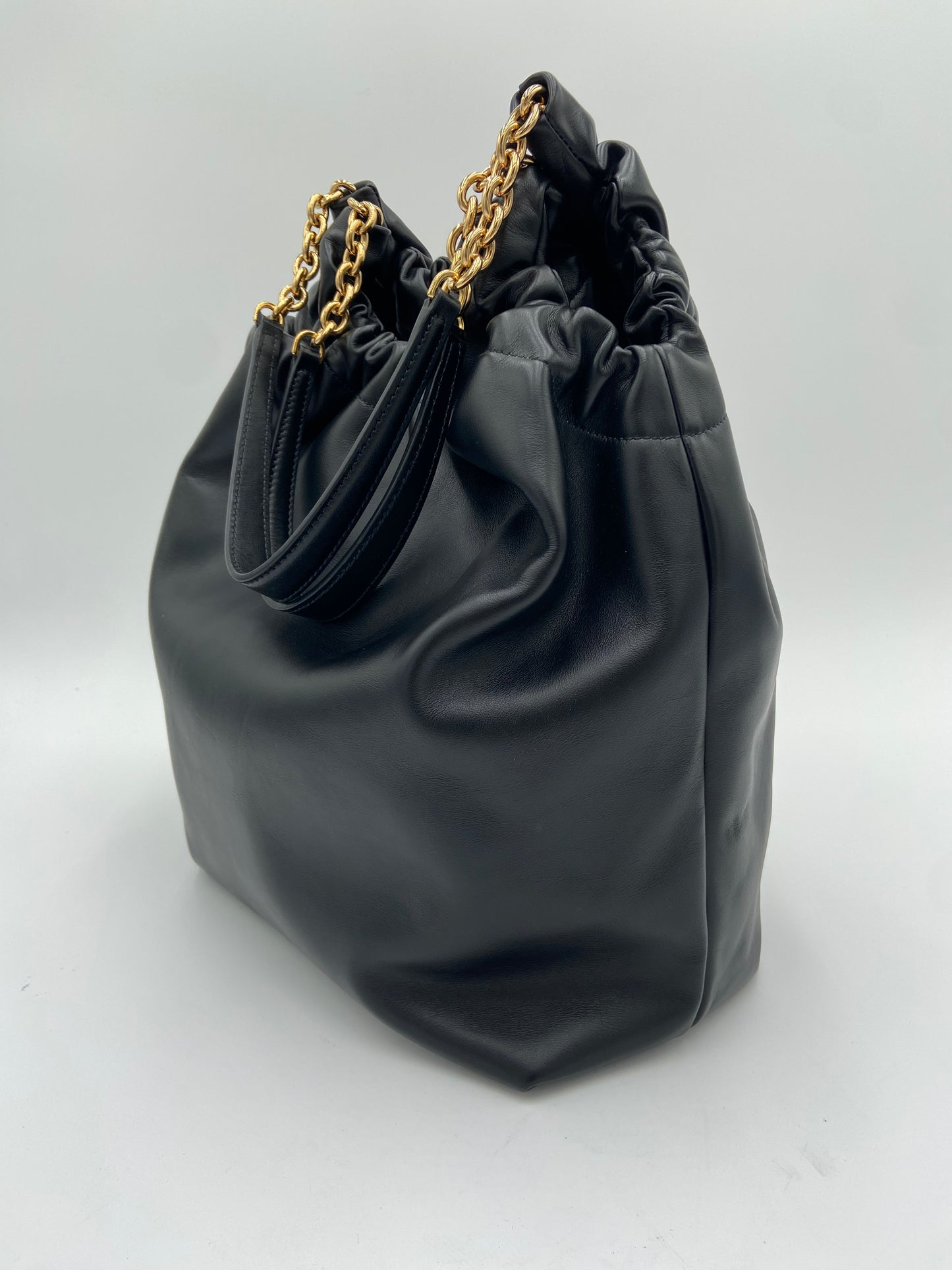 Demellier The Miami Black Leather Shoulder Bag