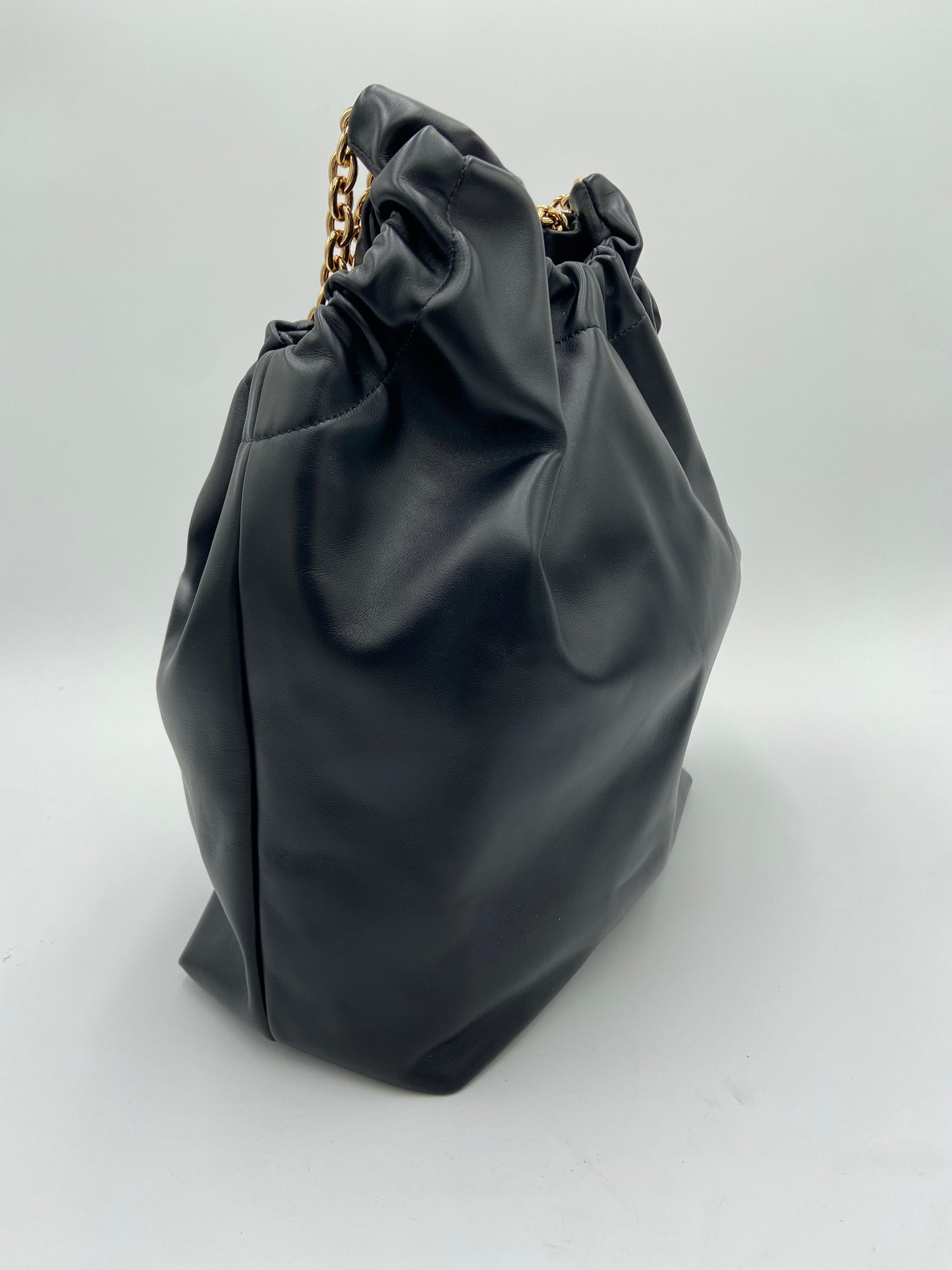 Demellier The Miami Black Leather Shoulder Bag