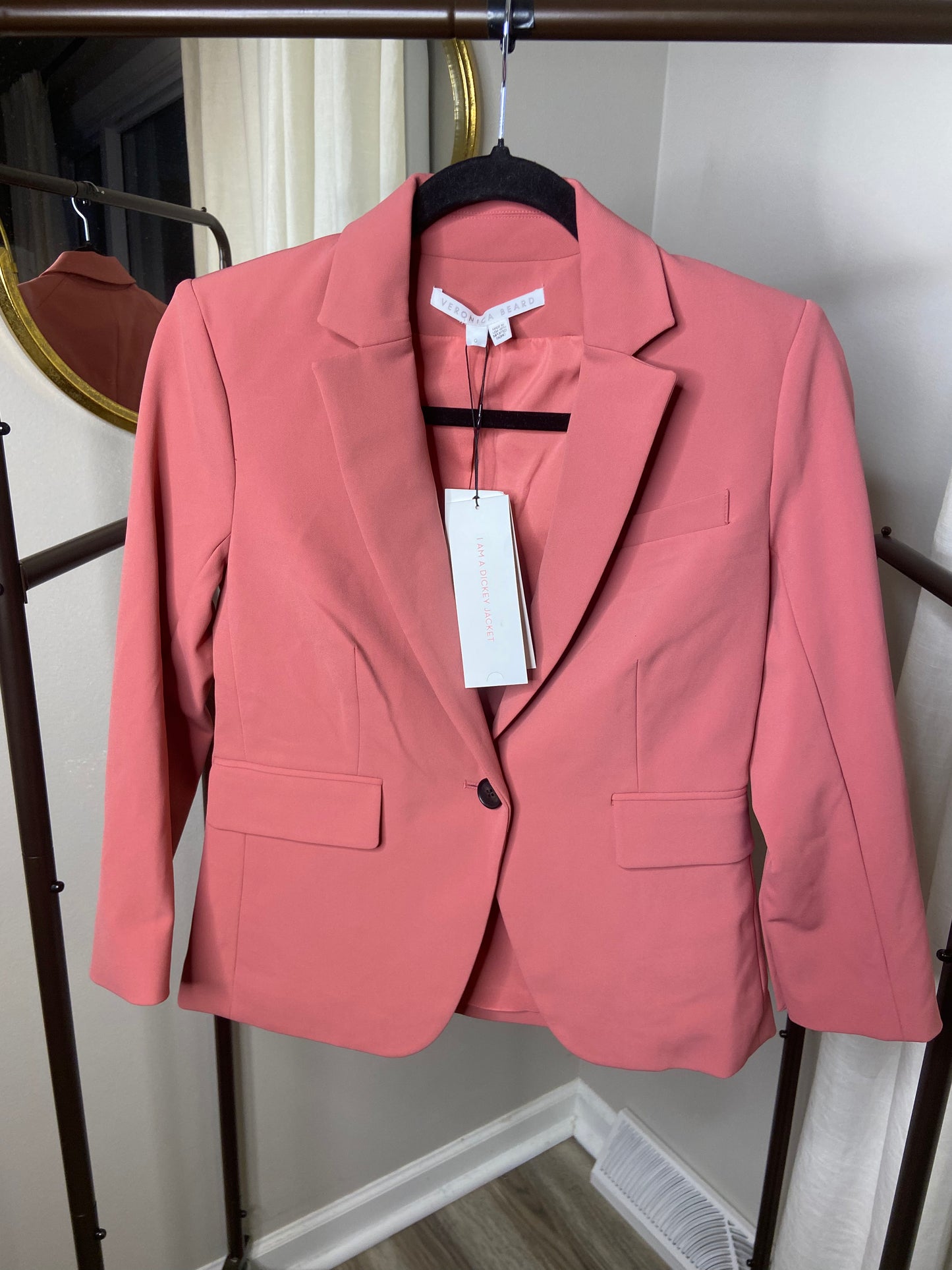 Veronica Beard Schoolboy Dickey Jacket Mauve size 0