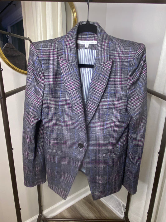 Veronica Beard Brock Plaid Dickey Blazer size 8