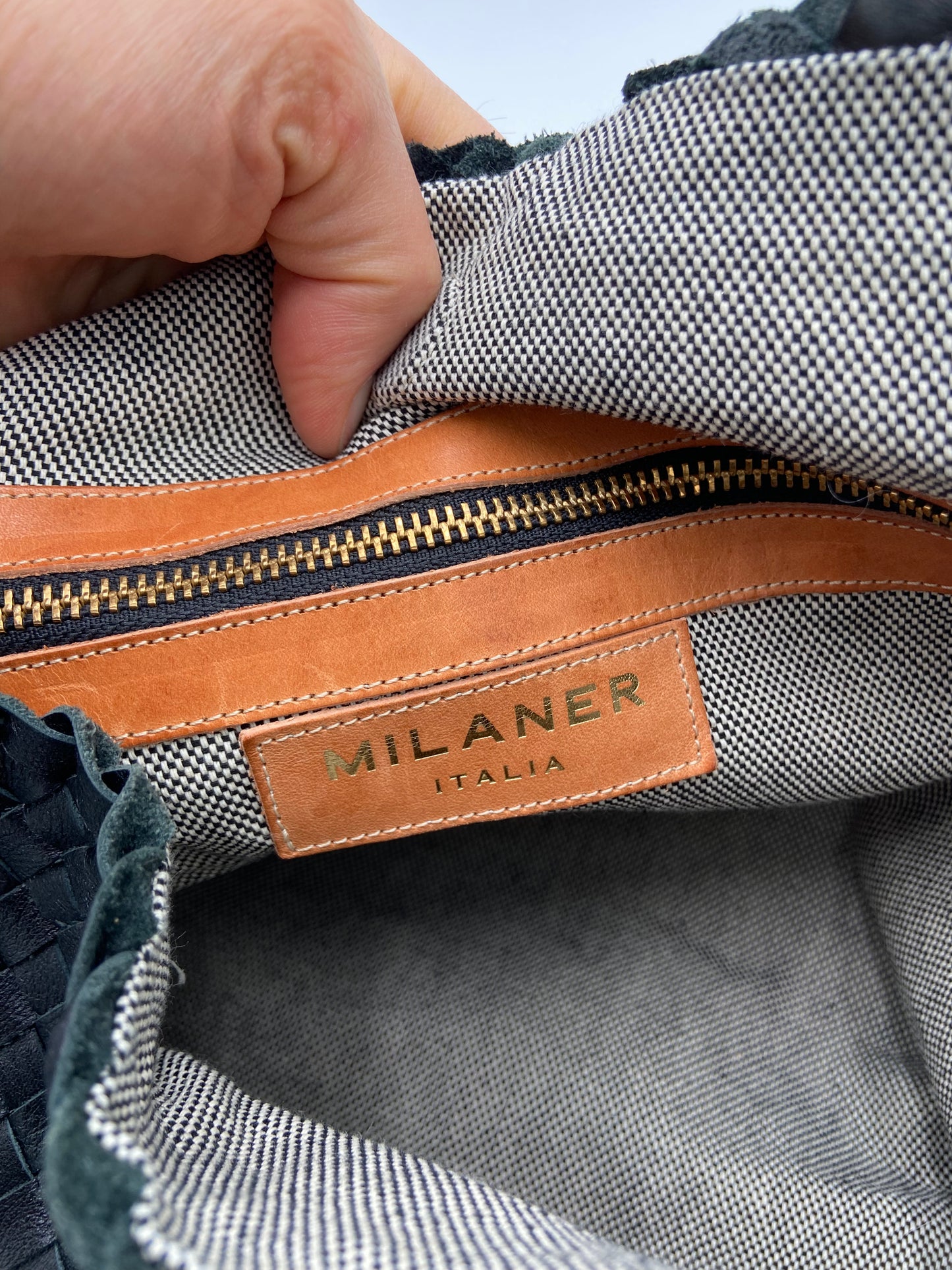 Milaner The Classic Elena Woven Handbag Bag