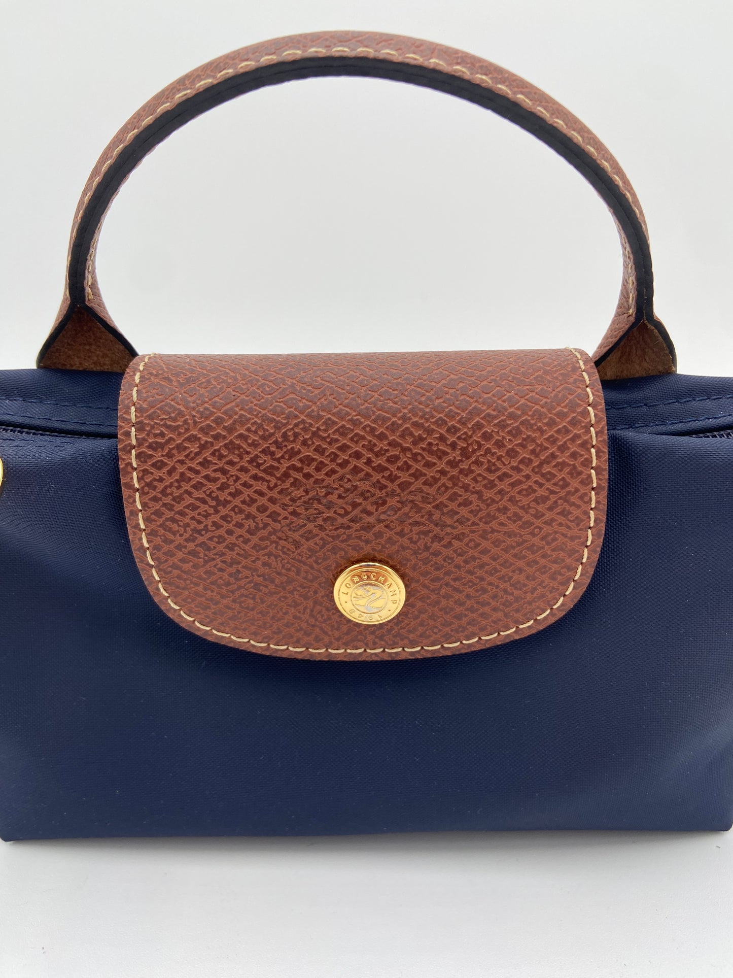 Longchamp Le Pliage Original Pouch with Handle Navy
