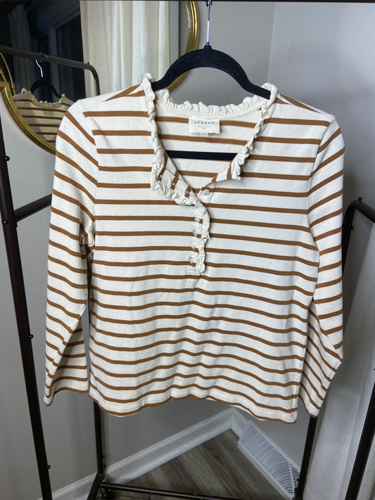 Sezane Gael Marniere Long Sleeve Tee size M