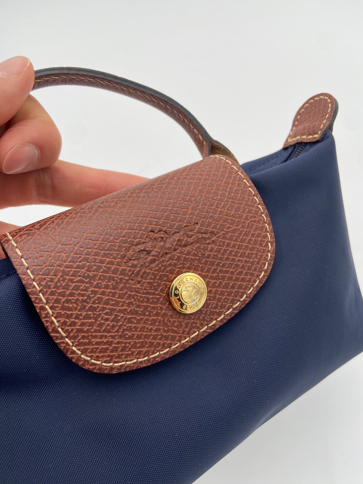 Longchamp Le Pliage Original Pouch with Handle Navy