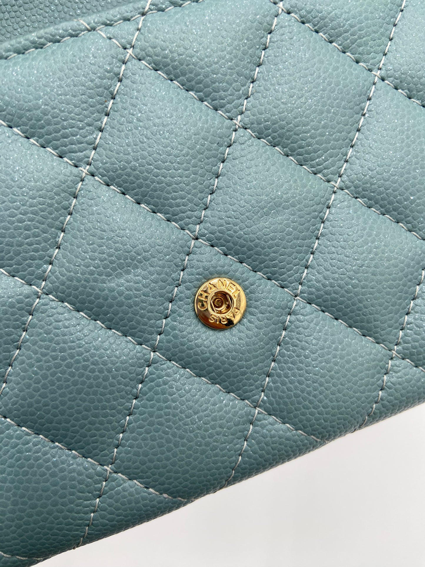 Chanel Iridescent Caviar Quilted Medium Flap Wallet