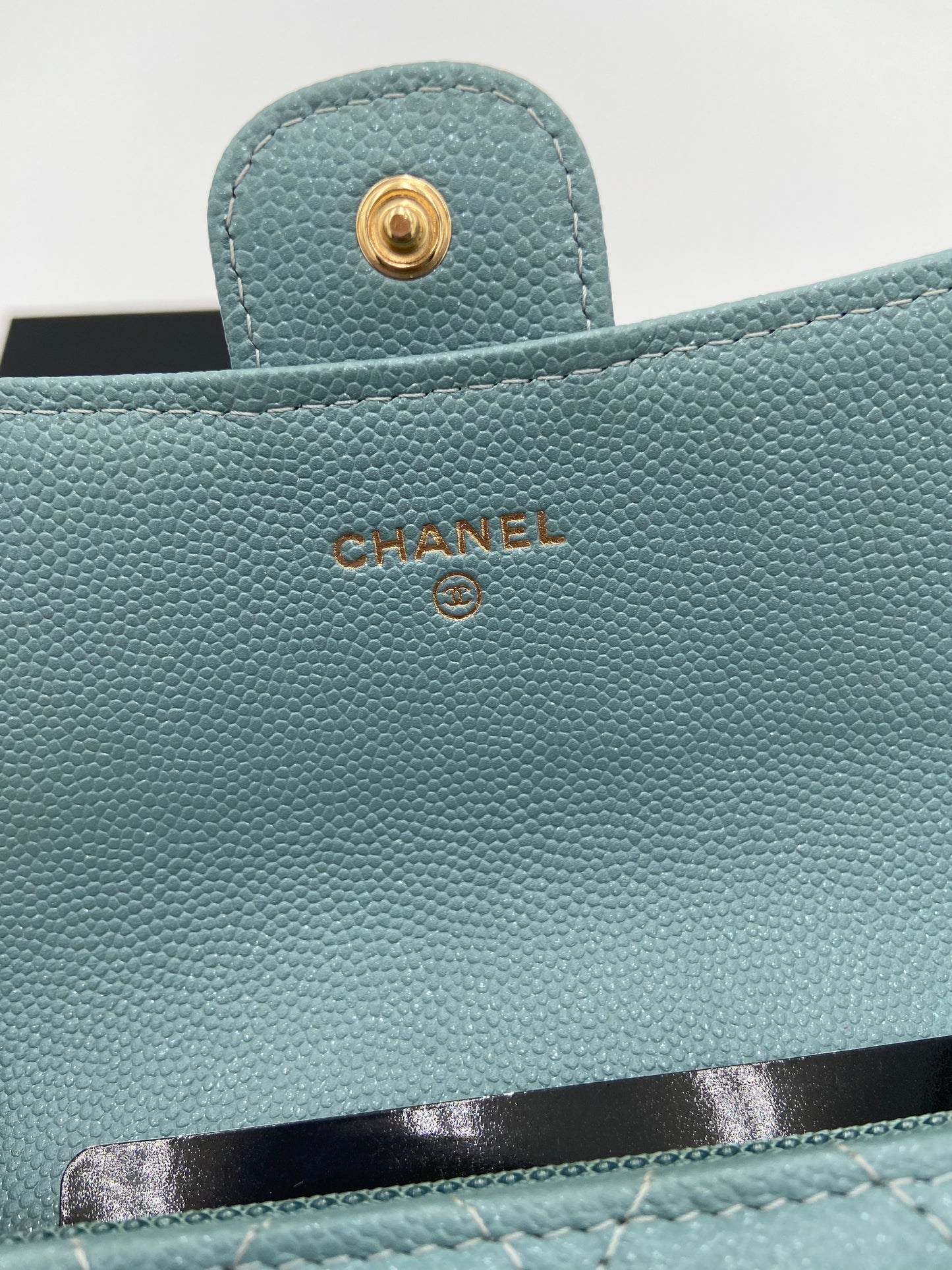 Chanel Iridescent Caviar Quilted Medium Flap Wallet