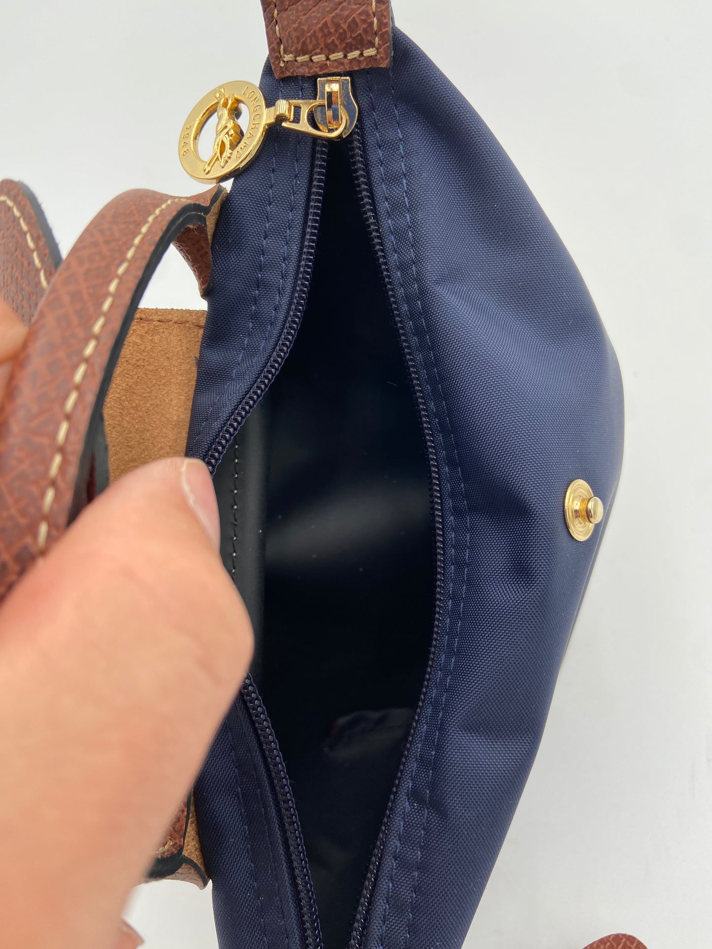 Longchamp Le Pliage Original Pouch with Handle Navy