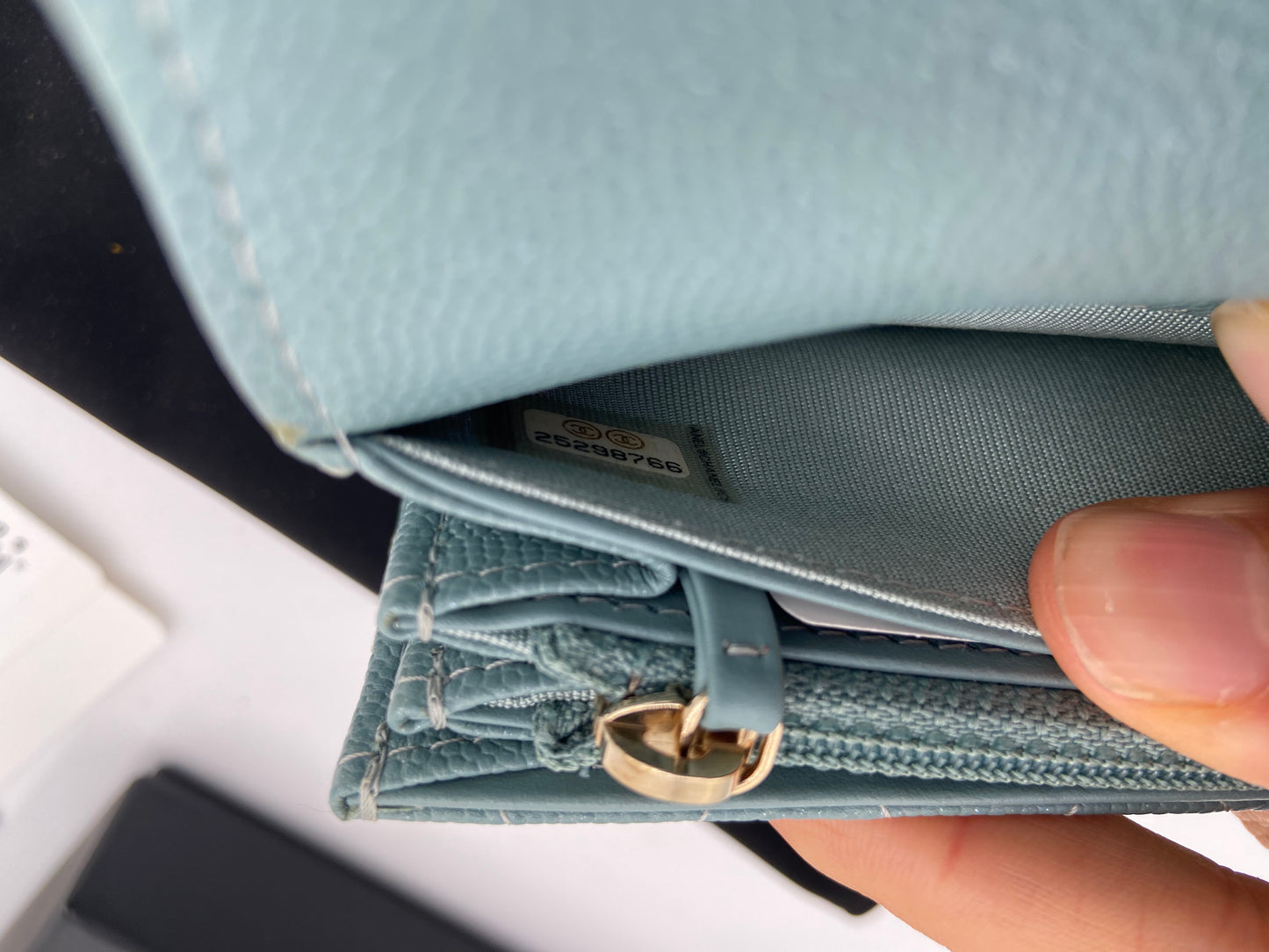 Chanel Iridescent Caviar Quilted Medium Flap Wallet
