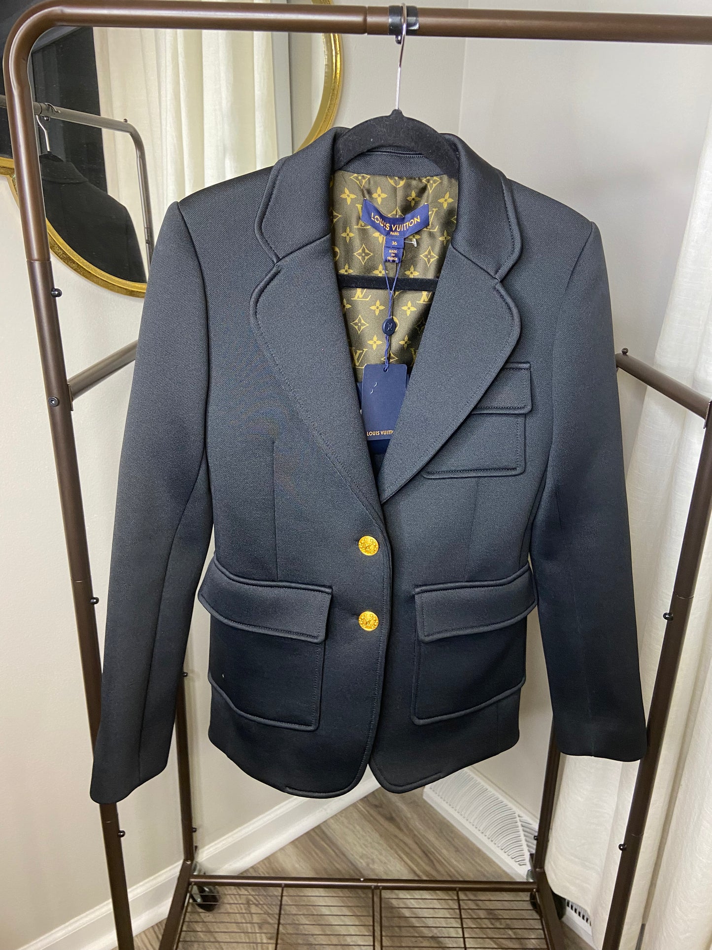 Louis Vuitton Black Blazer Jacket size 36 (US 4)