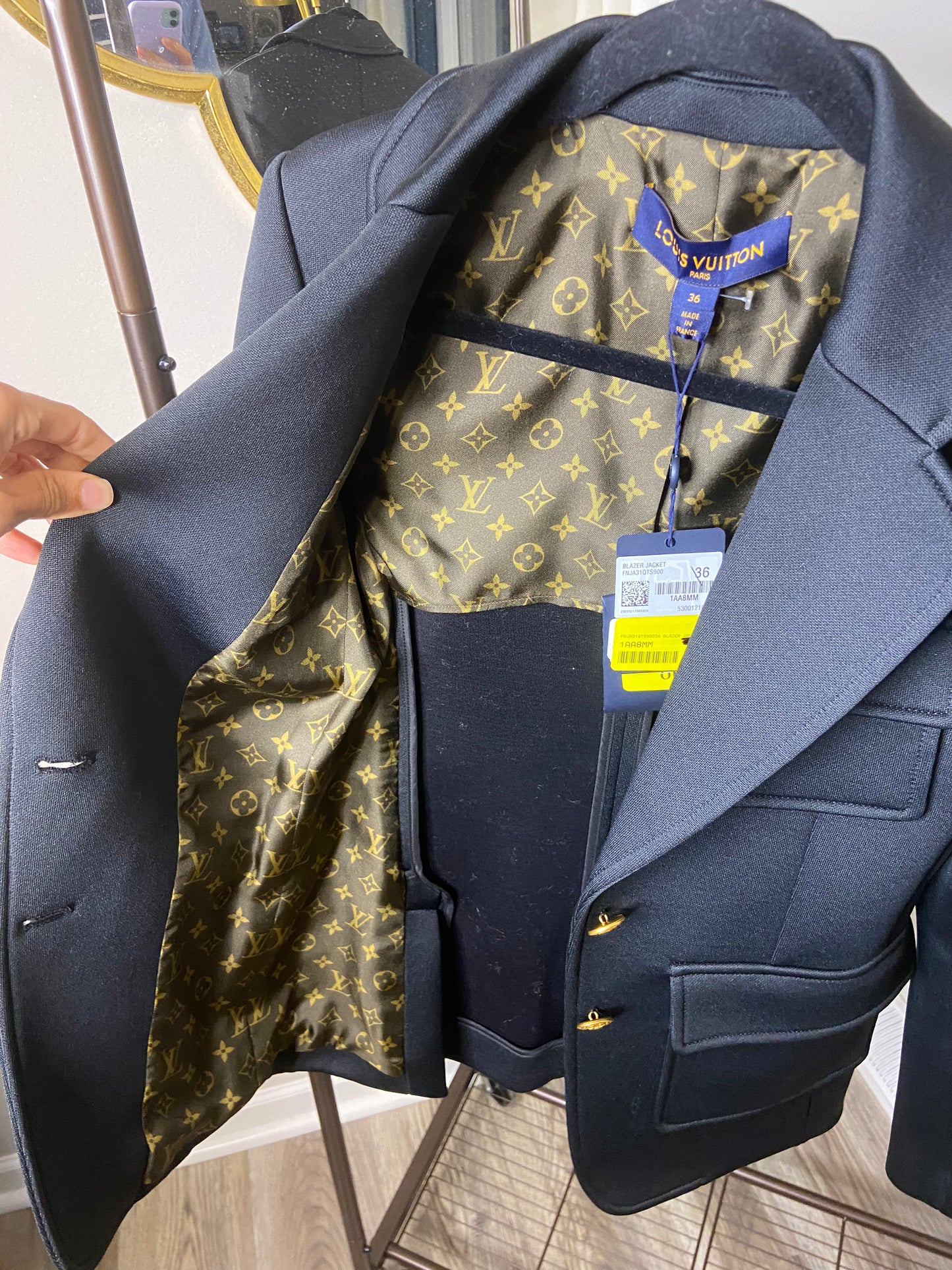 Louis Vuitton Black Blazer Jacket size 36 (US 4)