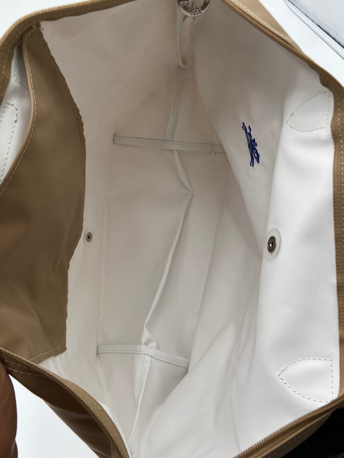 Longhcamp Le Pliage Medium Tote in Khaki