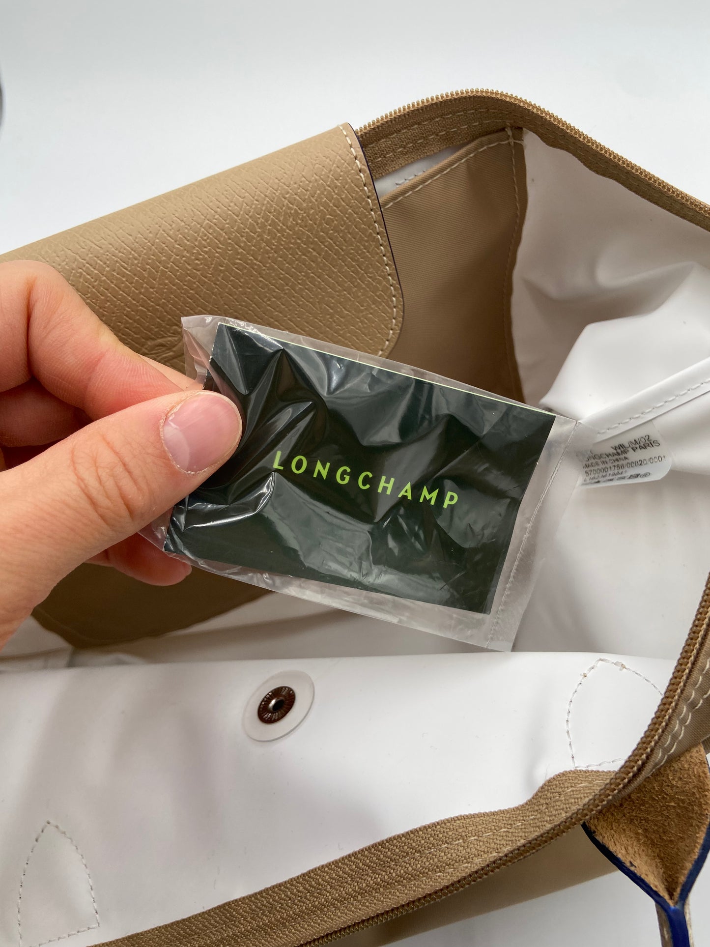 Longhcamp Le Pliage Medium Tote in Khaki
