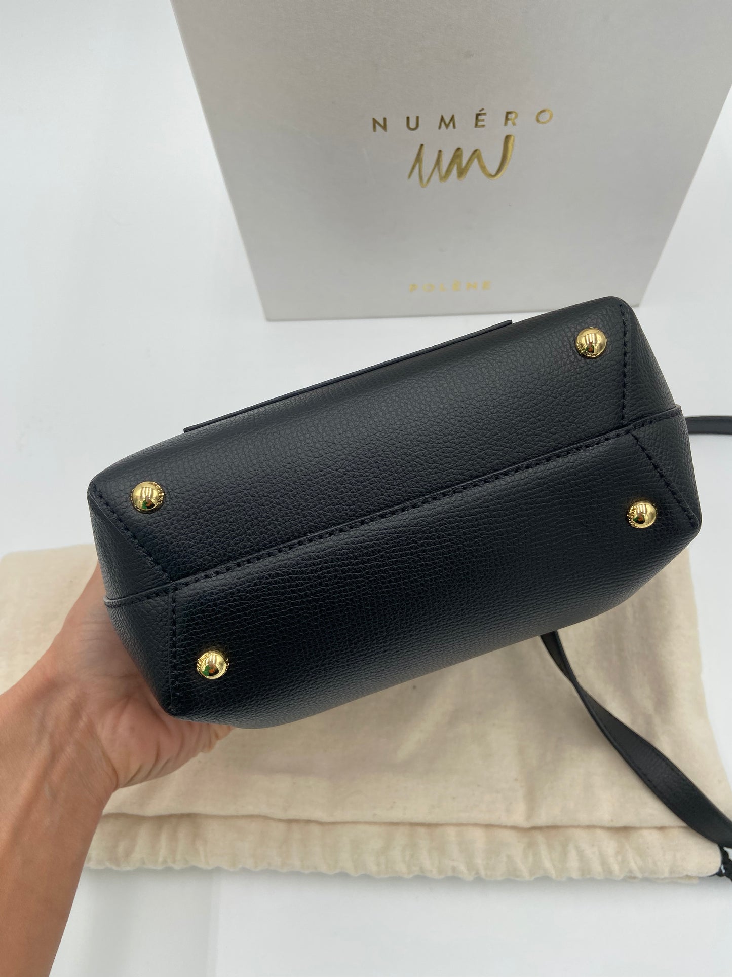 Polene Numero Un Nano Trio Black Crossbody Bag