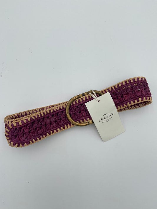 Sezane Fetiche Raffia Belt Violet size 80