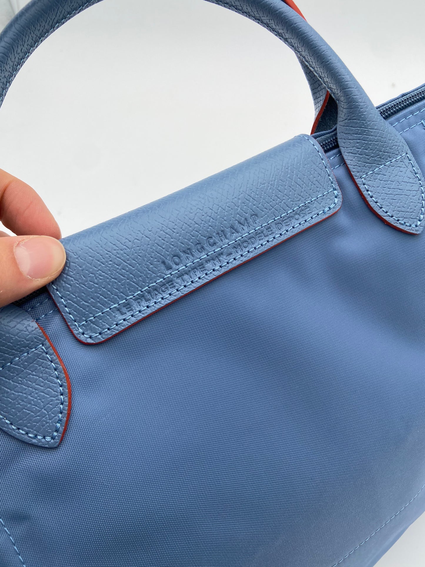 Longchamp Le Pliage Medium Shoulder Tote in Blue