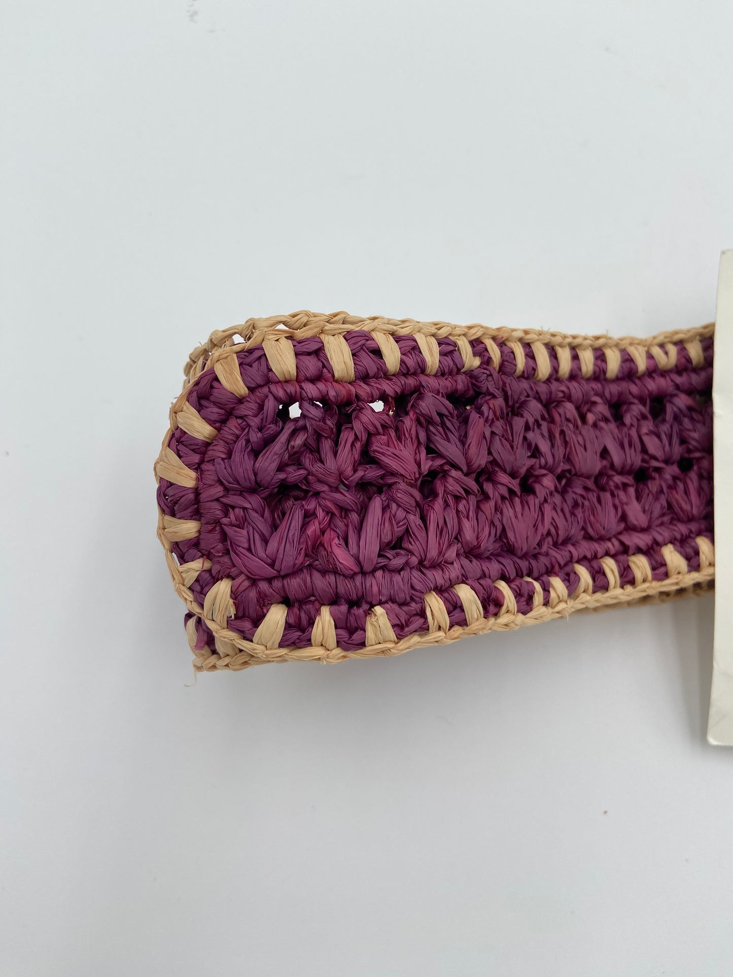 Sezane Fetiche Raffia Belt Violet size 80