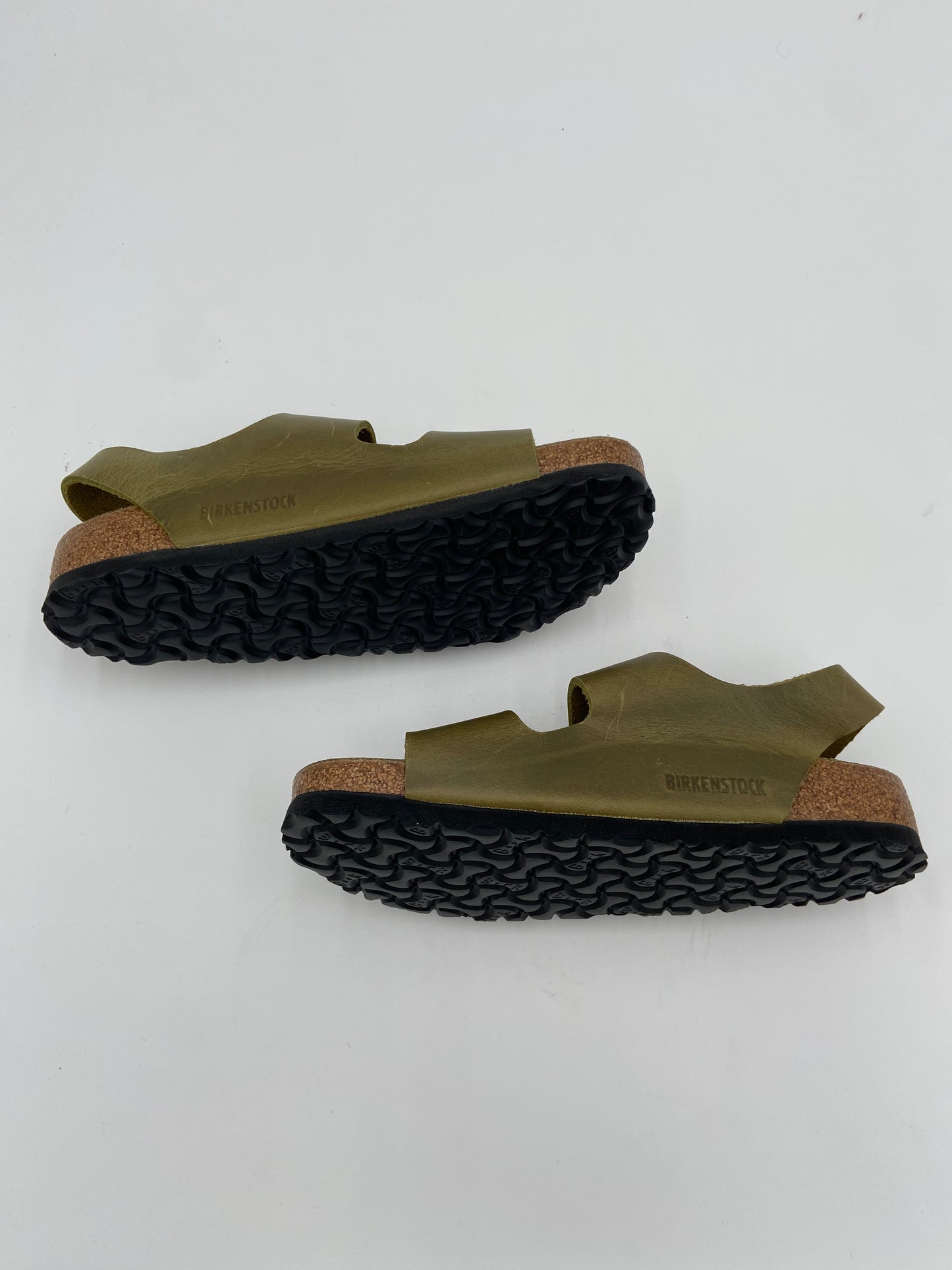 Birkenstock Milano Big Buckle Green Oiled Leather size 38
