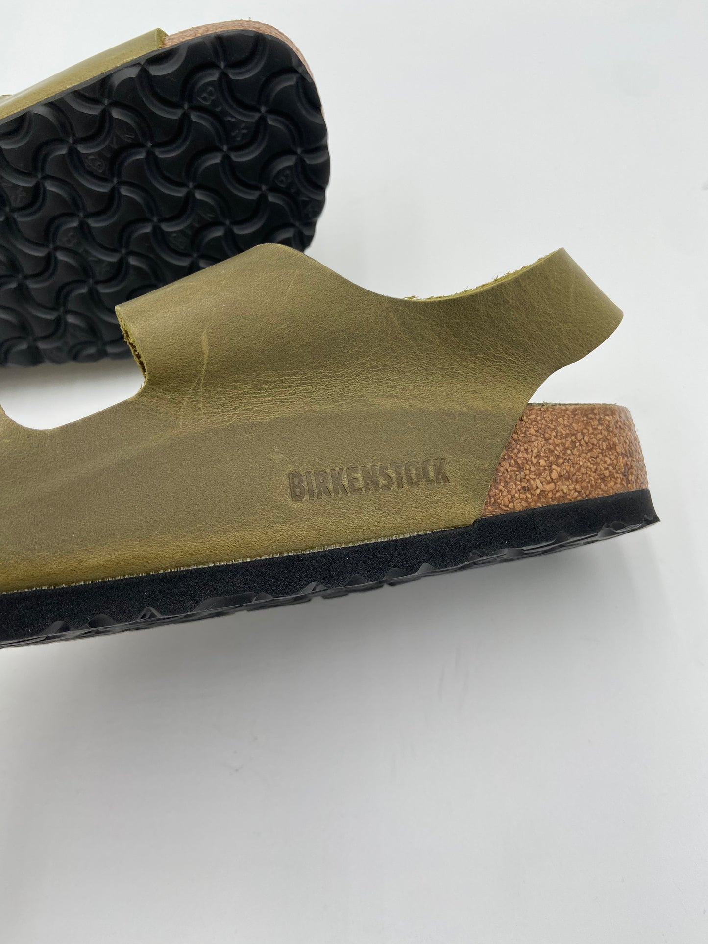 Birkenstock Milano Big Buckle Green Oiled Leather size 38