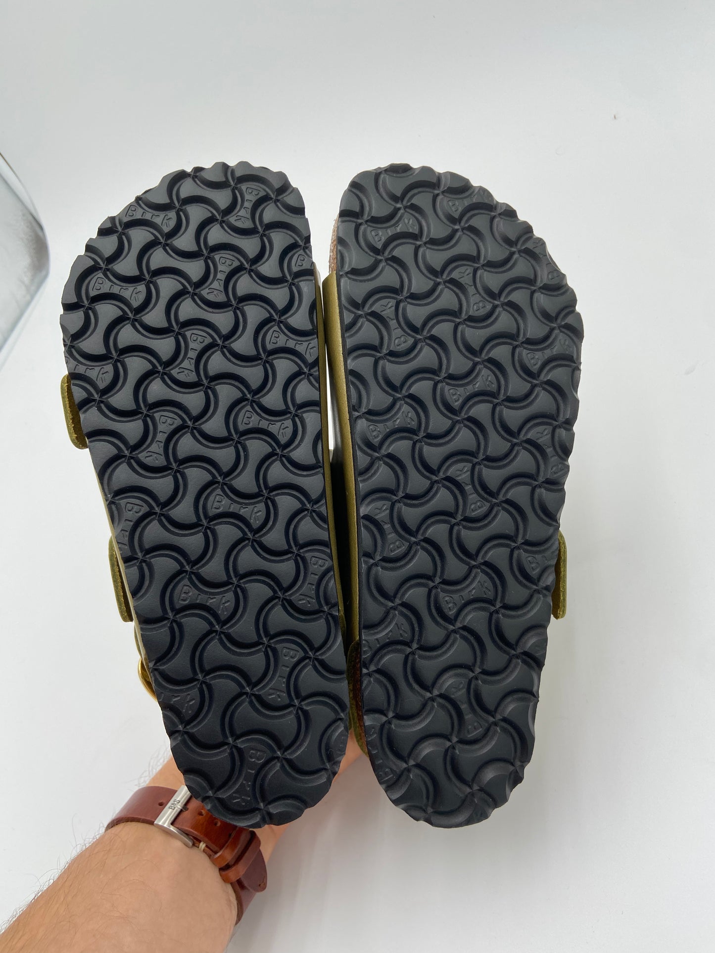 Birkenstock Milano Big Buckle Green Oiled Leather size 38