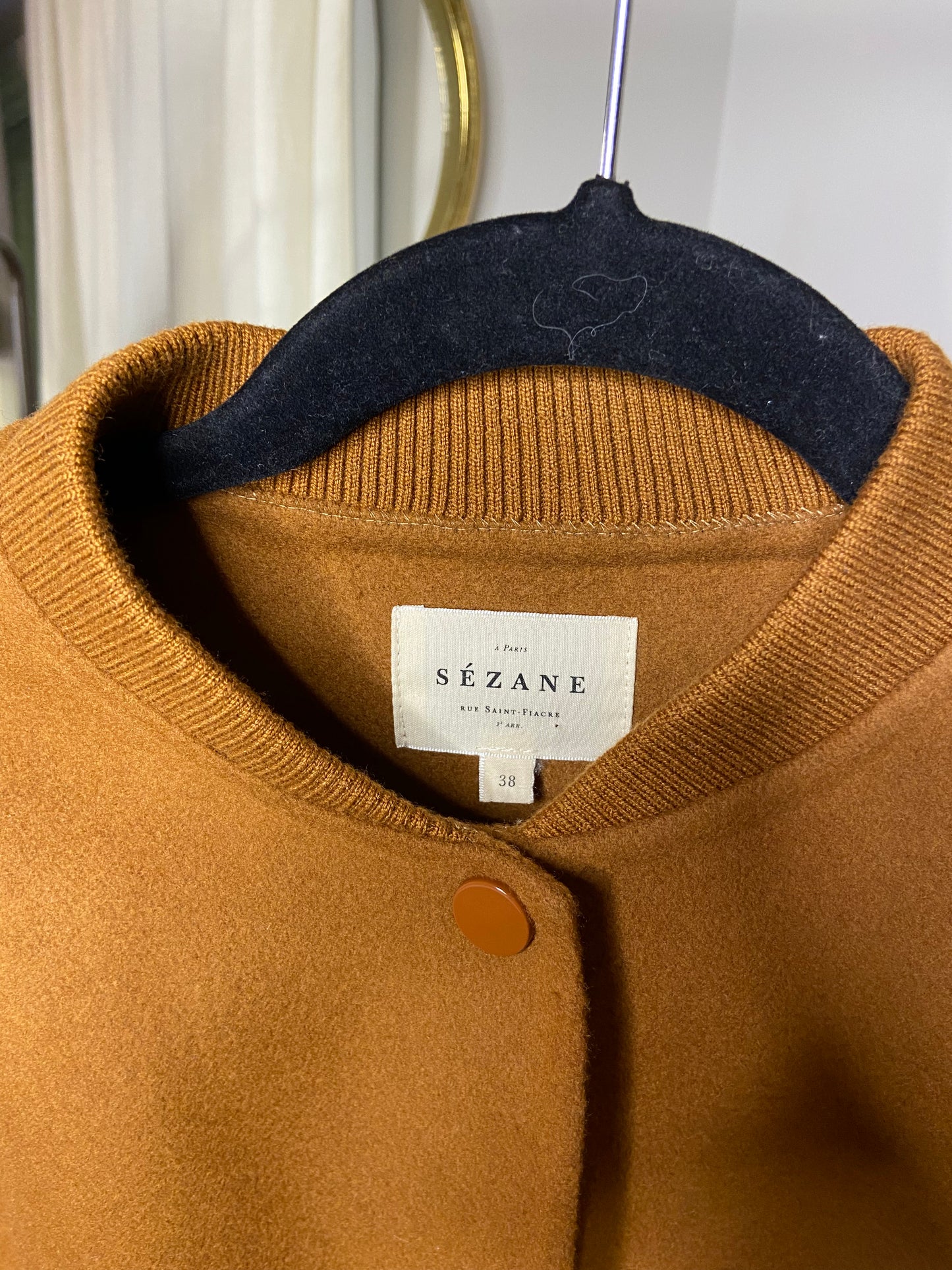 Sezane Suzy Coat in Caramel size 38 (M)