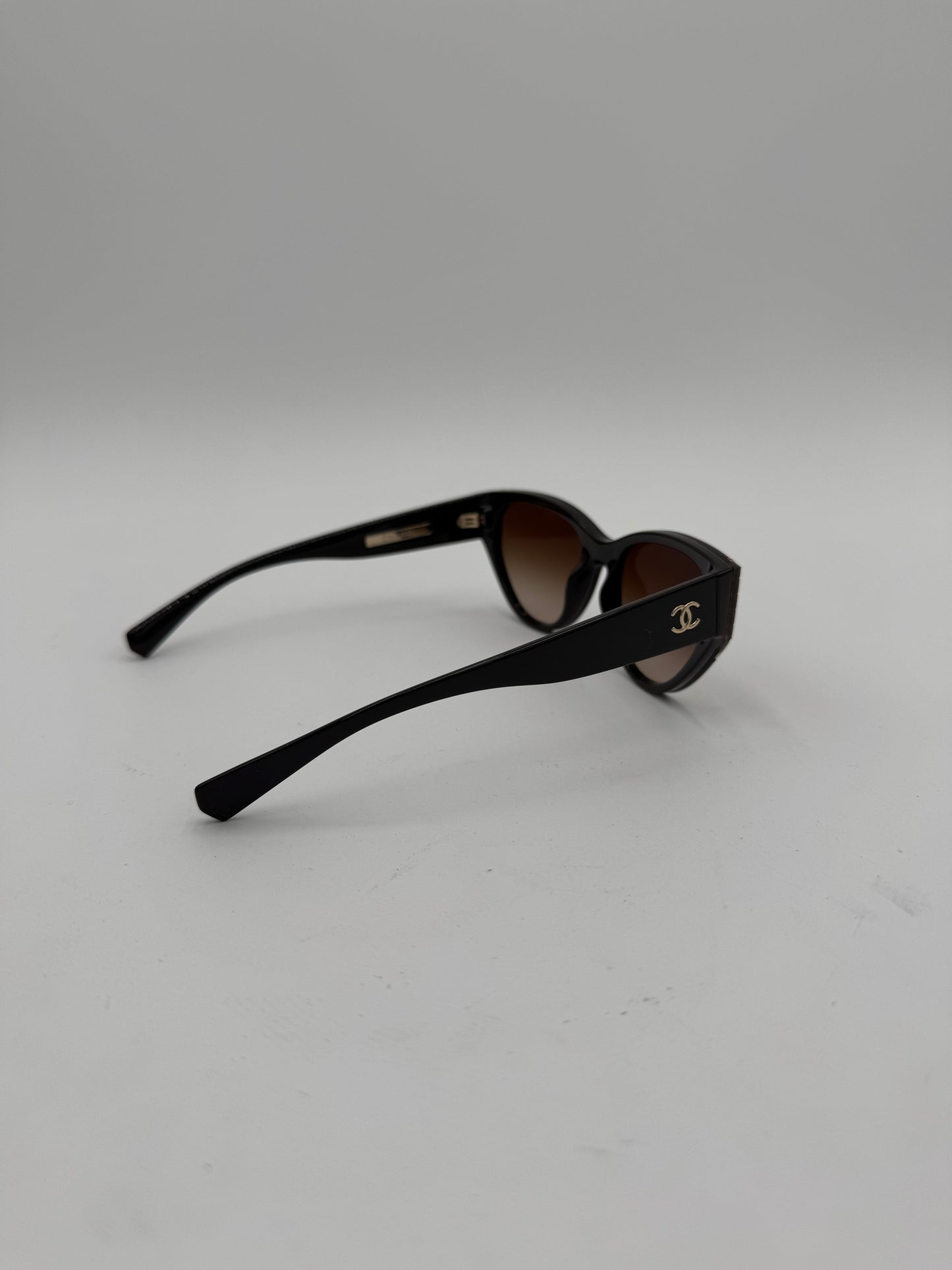 Chanel Acetate Cat Eye Sunglasses 6054 Black