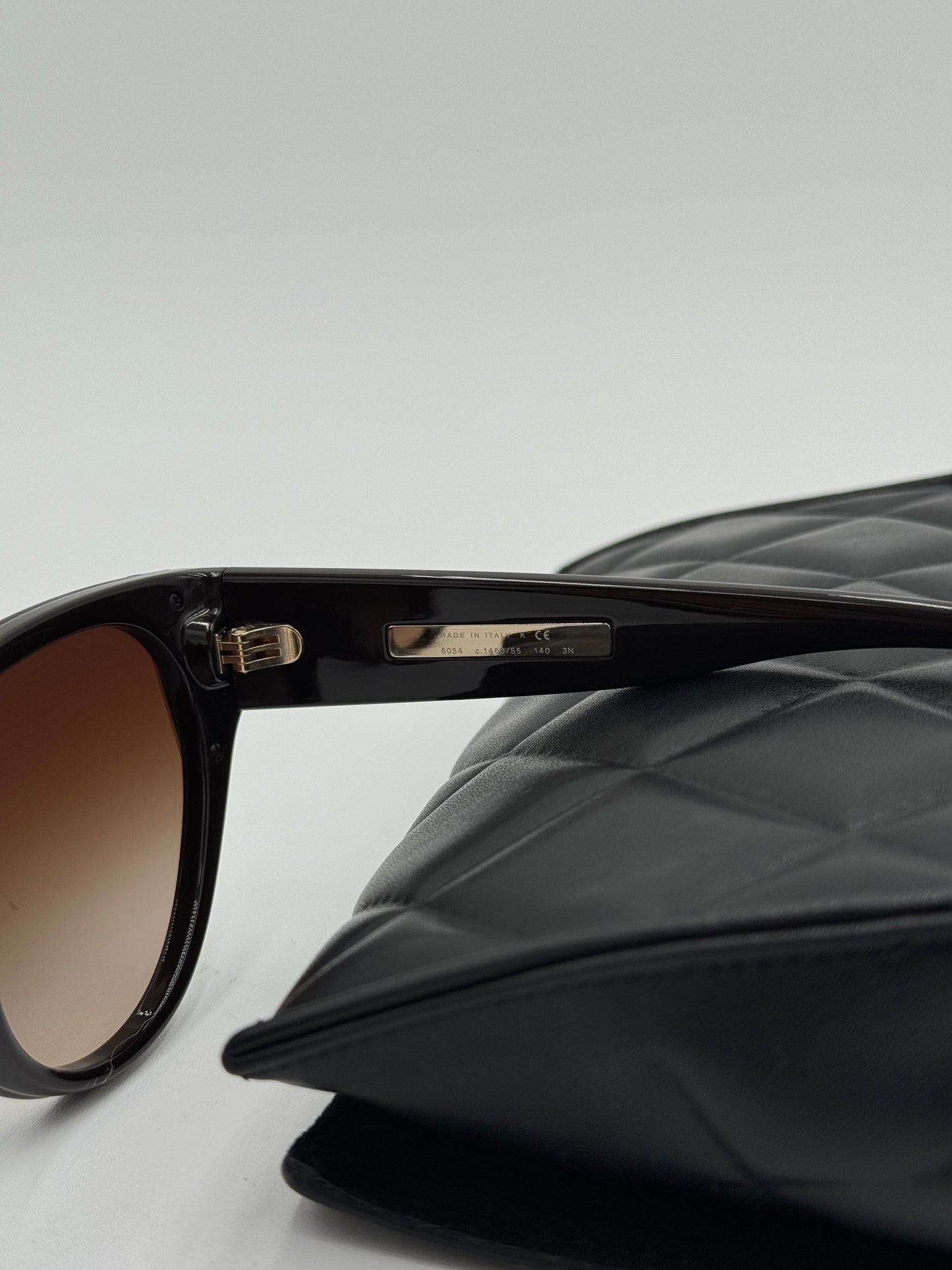 Chanel Acetate Cat Eye Sunglasses 6054 Black