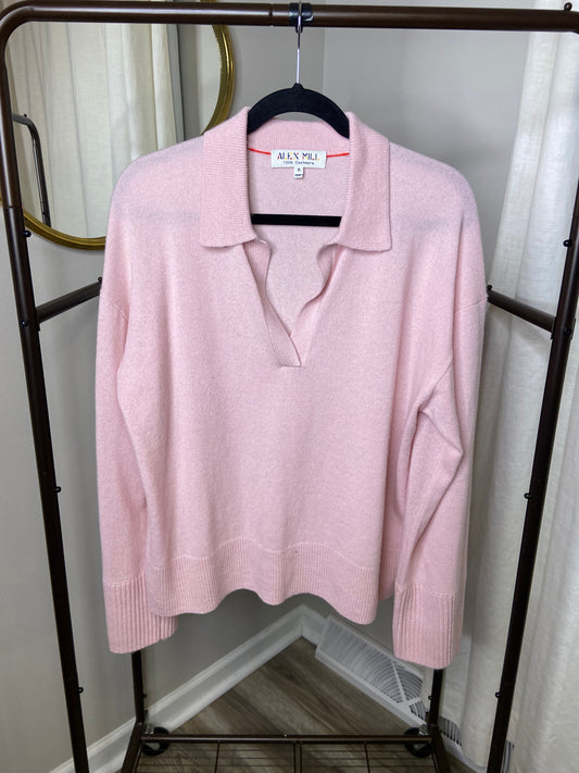 Alex Mill Isa Baby Pink Polo Cashmere Sweater size M