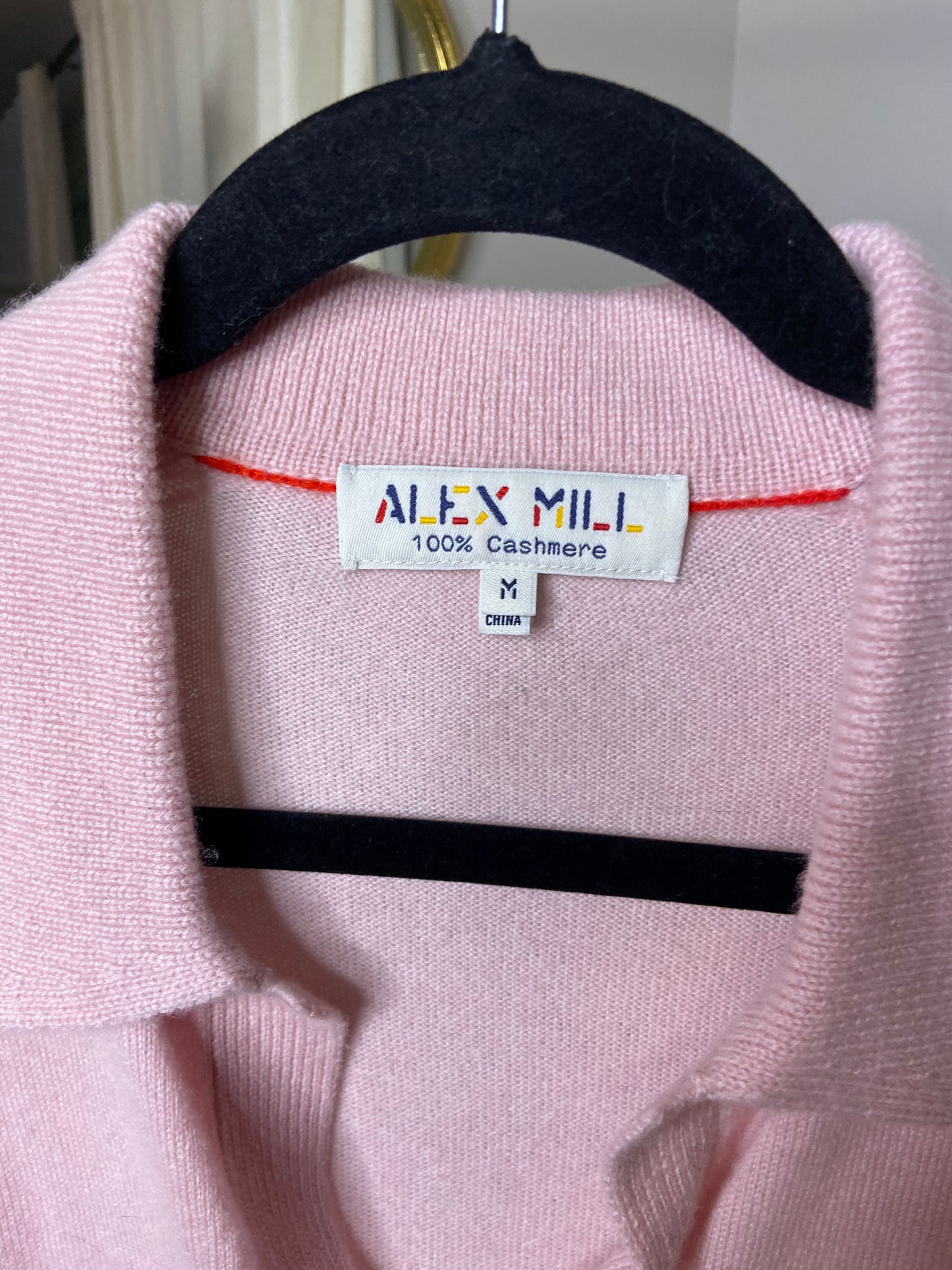 Alex Mill Isa Baby Pink Polo Cashmere Sweater size M