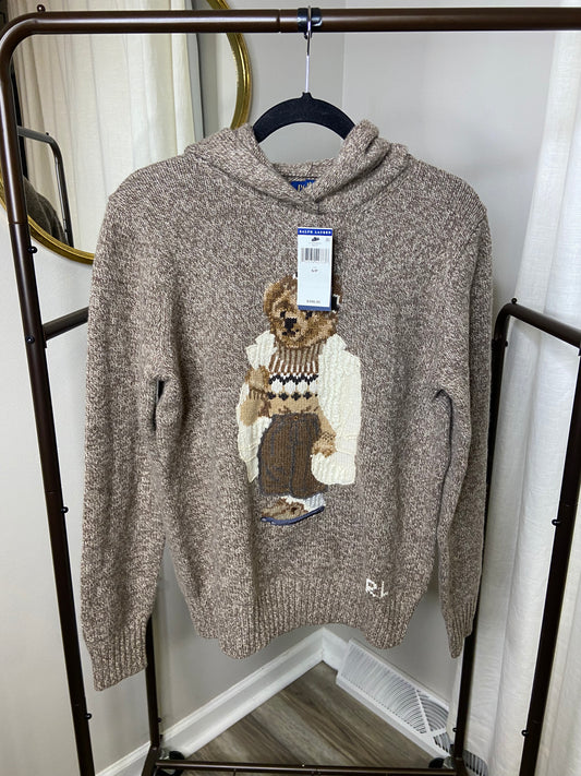 Polo Ralph Lauren Bear Wool Cashmere Hoodie Sweater size S