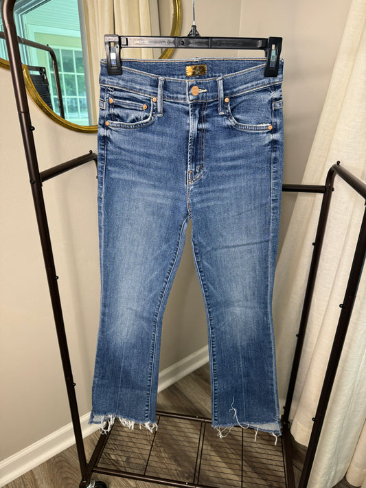 Mother The Insider Crop Step Fray Jeans size 25