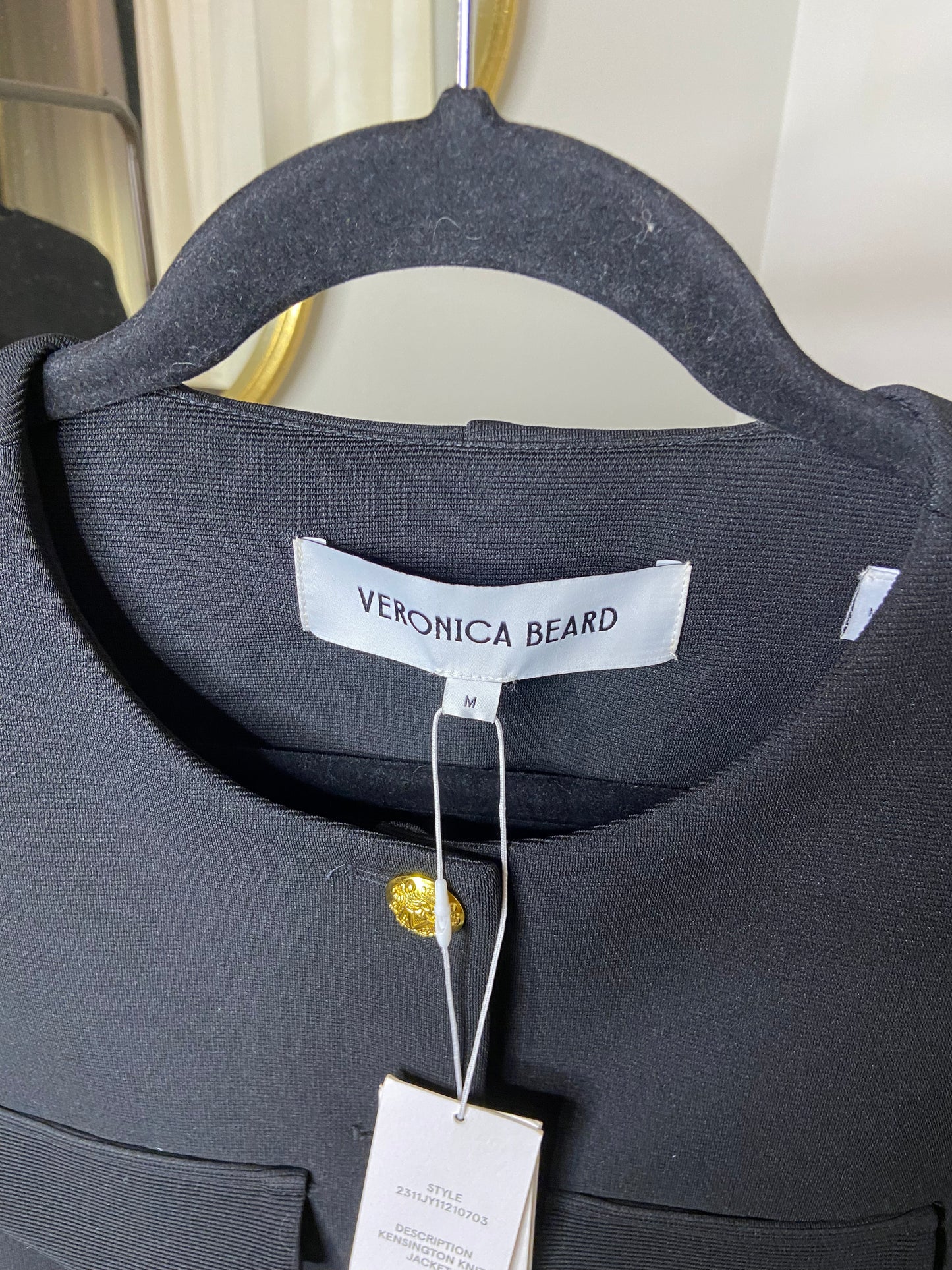 Veronica Beard Kensington Knit Jacket Black size M