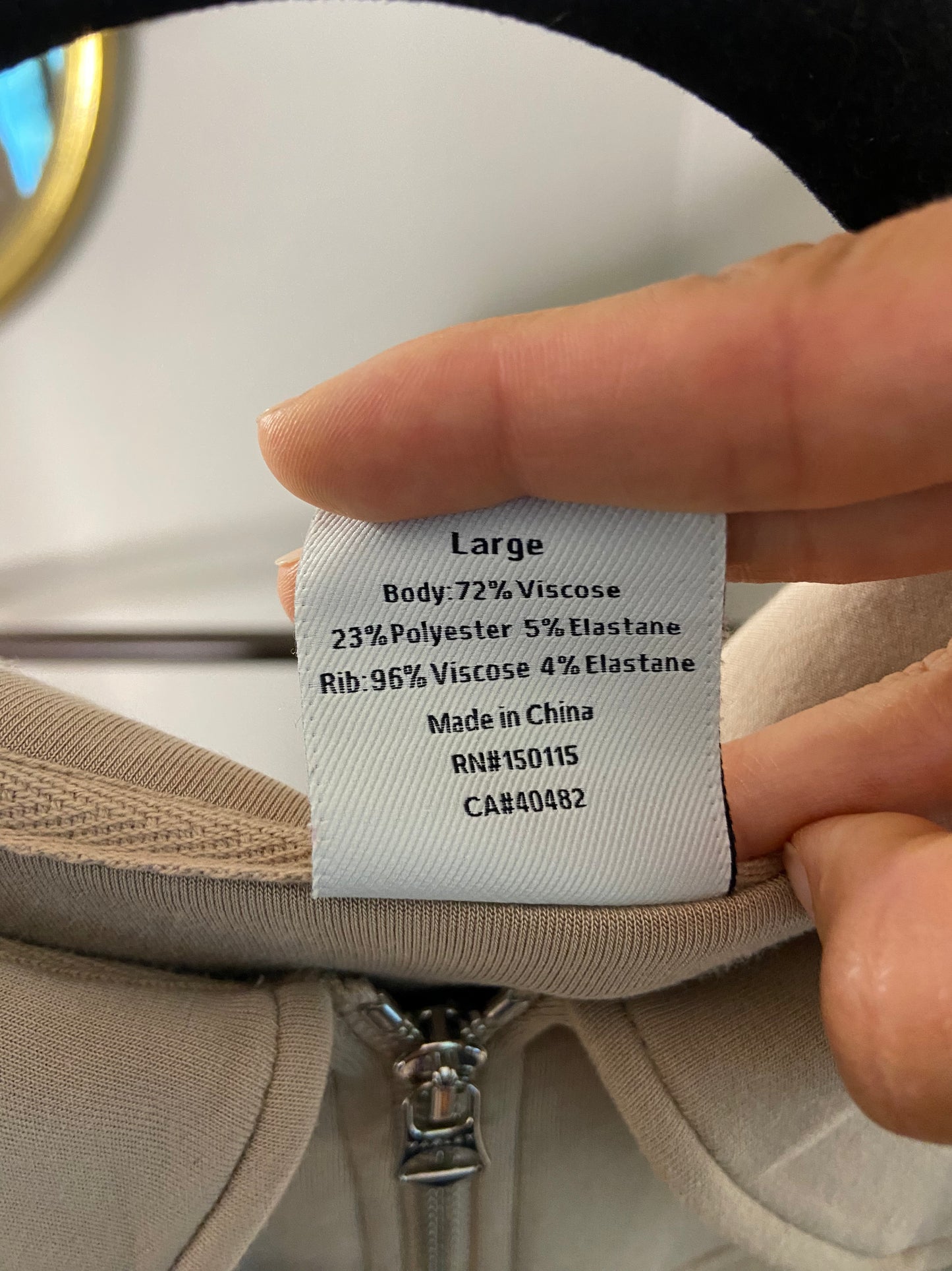 Varley Lisburn Zip-Through Sweat Jacket size L