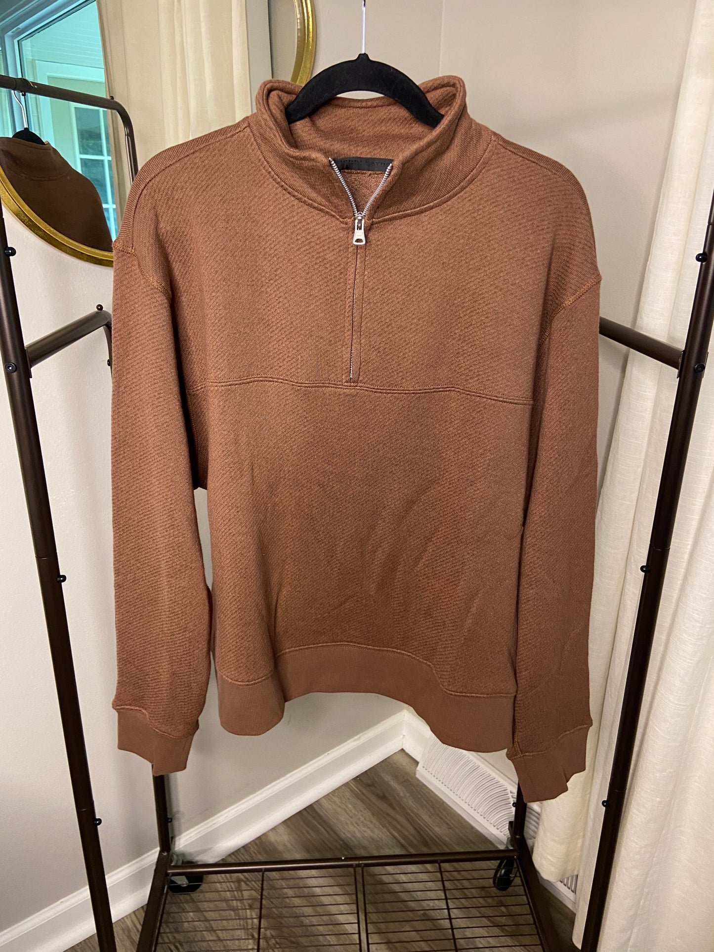 Jenni Kayne Brown Quarter Zip Sweatshirt size XL