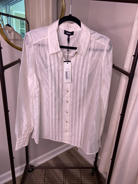Me+Em Scallop Pleat Detail Blouse Top size 12