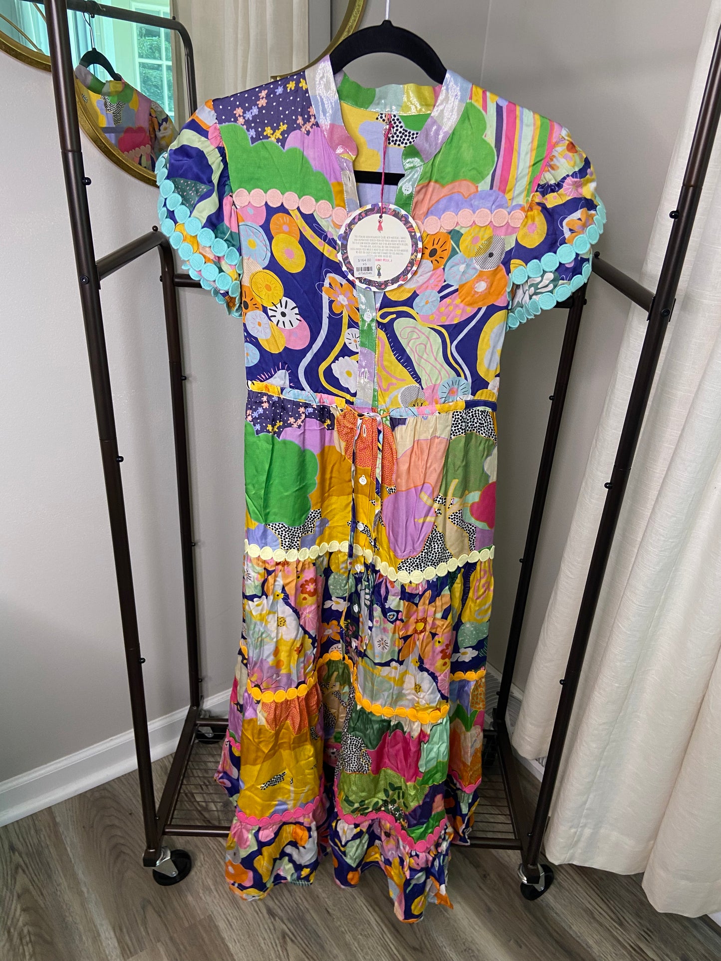 Celia B Flutter Sleeve Maxi Dress size XS