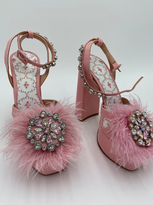 Hill House Party Feather Platforms Heels size 36.5