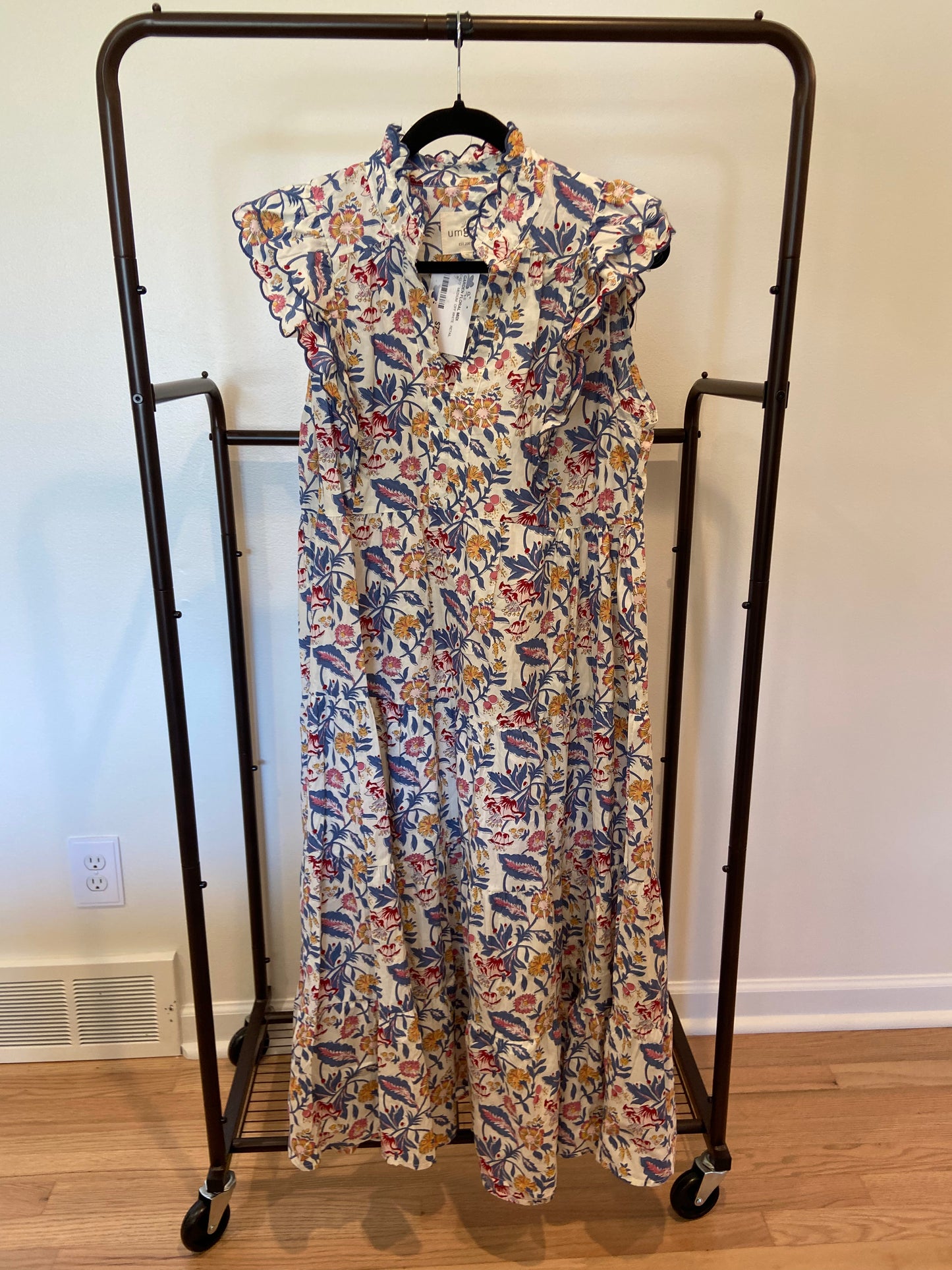 Umgee Garden Print Maxi Dress size M