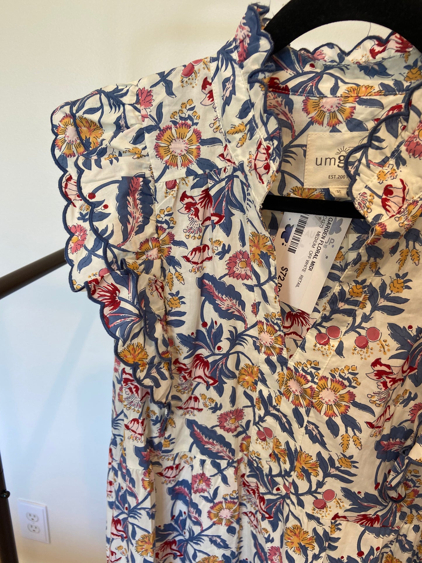 Umgee Garden Print Maxi Dress size M
