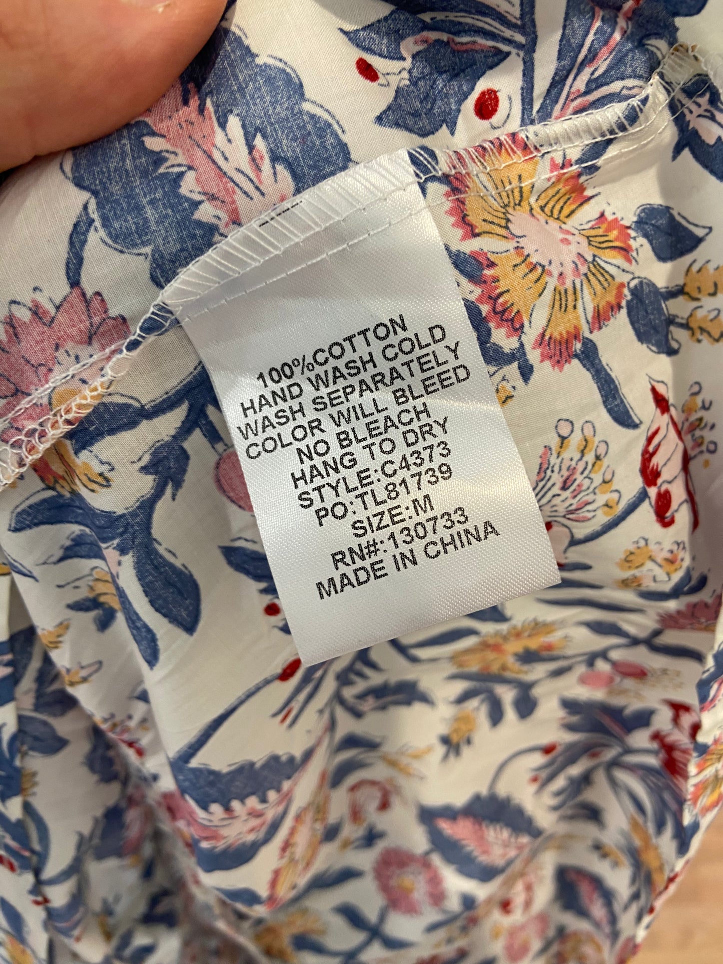 Umgee Garden Print Maxi Dress size M