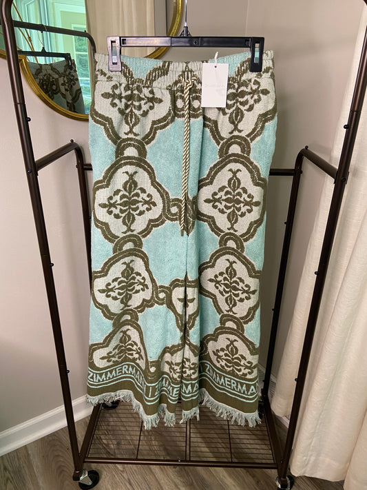 Zimmermann Lyre Terry Towel Wide-Leg Pants size US 4