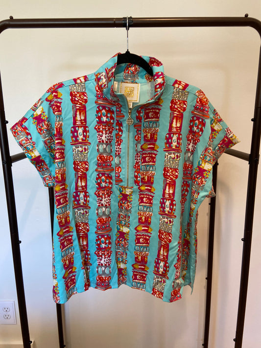 Emily McCarthy Poppy Pullover Iconic Iris size L