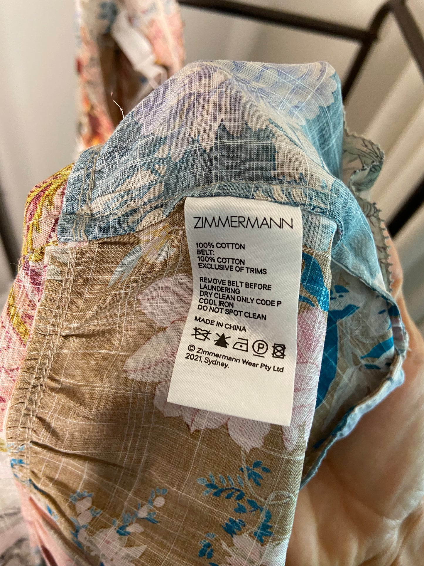 Zimmermann Cassia Patchwork Midi Skirt size US 4