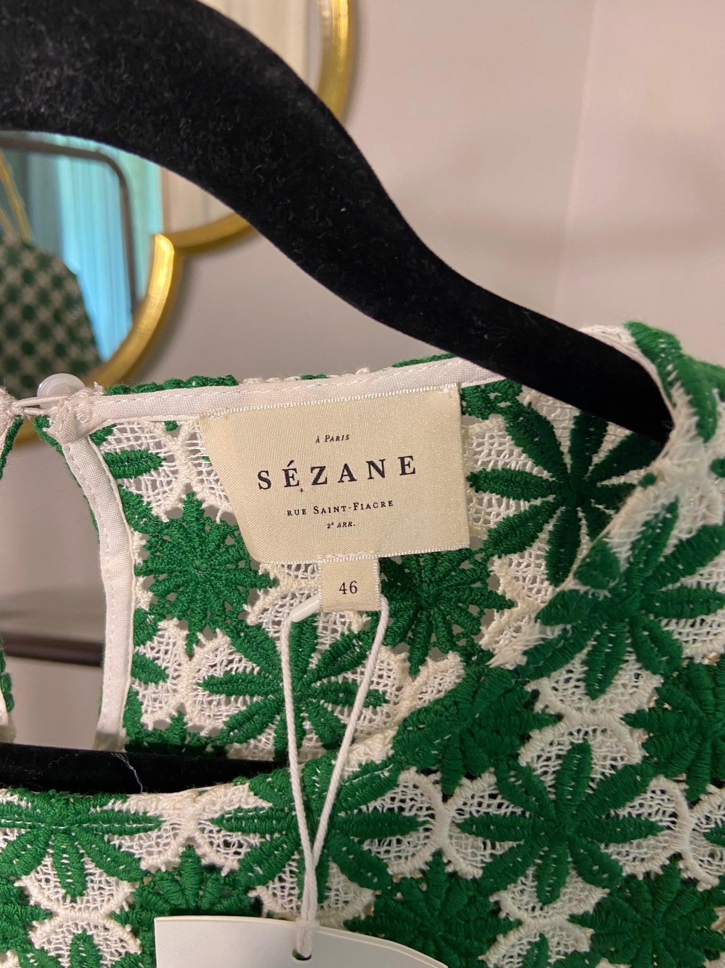 Sezane Jesse Blouse in Green size 46 - US 14