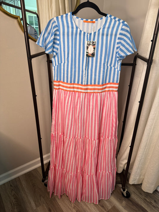 Oliphant V Neck Maxi Dress size S