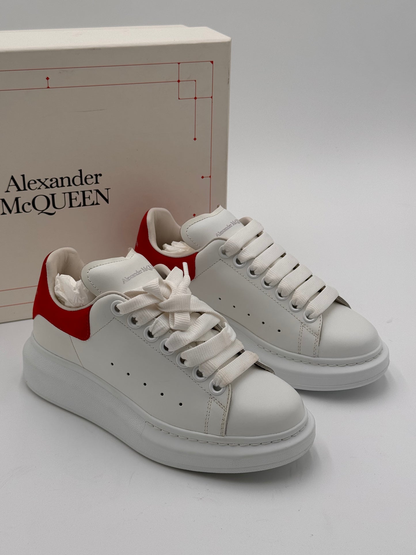 Alexander Mcqueen Oversized Sneaker Shoes White / Lust Red size 35