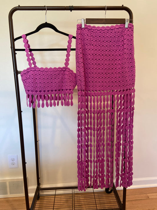 Saylor Ellie Set Purple Knit size XS