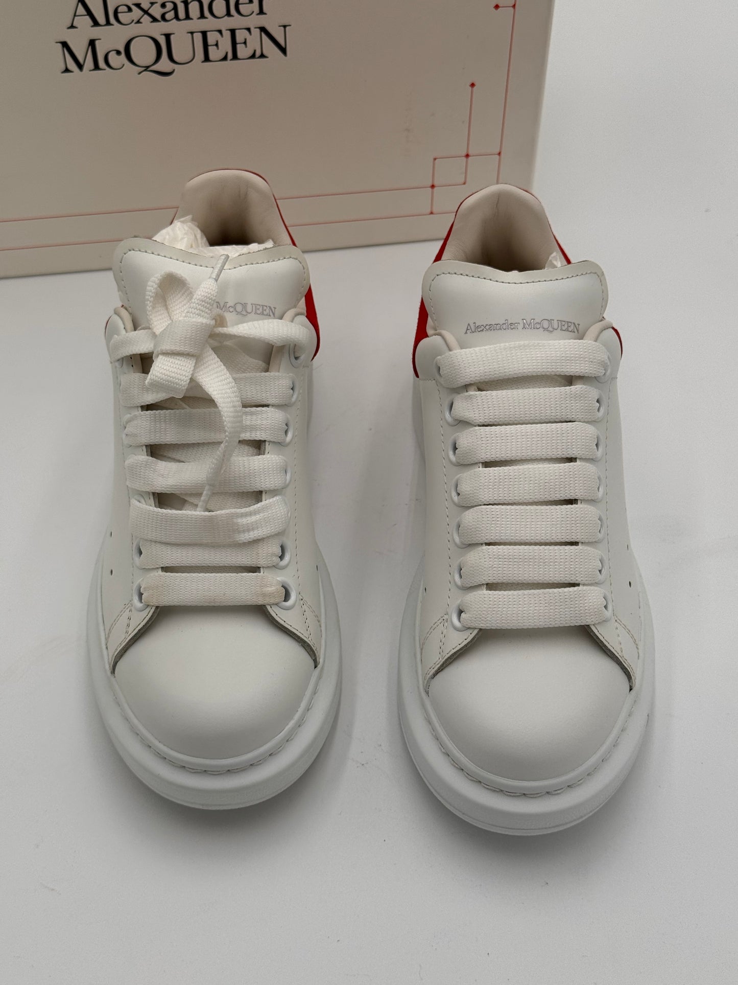 Alexander Mcqueen Oversized Sneaker Shoes White / Lust Red size 35