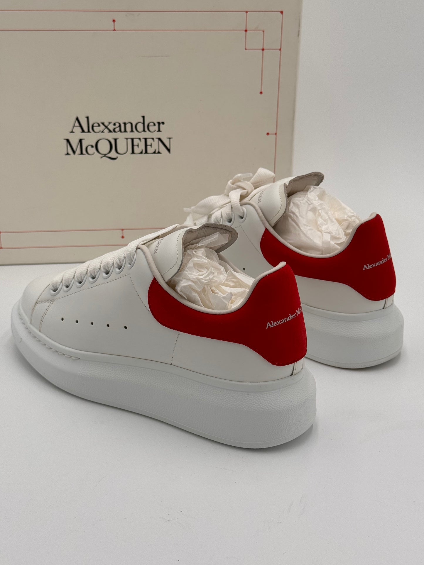 Alexander Mcqueen Oversized Sneaker Shoes White / Lust Red size 35
