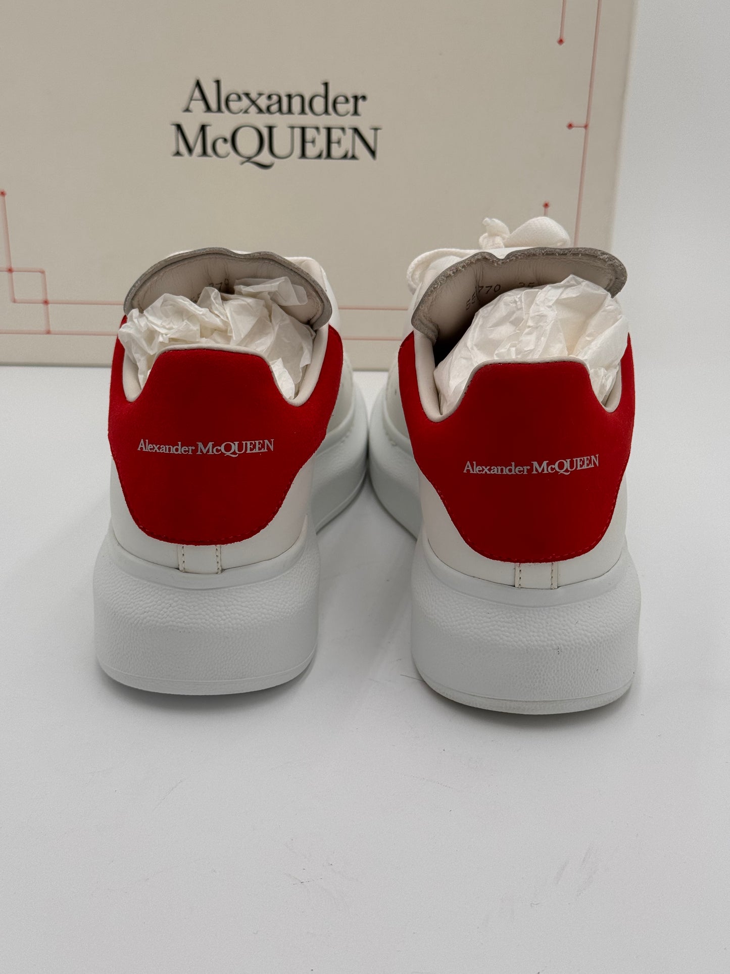 Alexander Mcqueen Oversized Sneaker Shoes White / Lust Red size 35